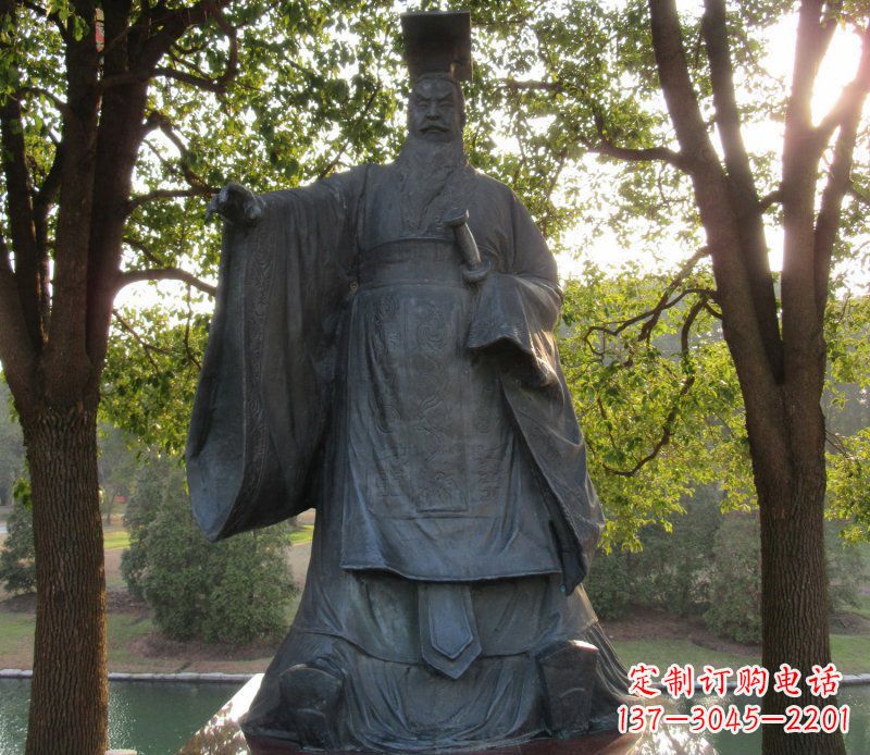 古代皇帝刘邦铜雕
