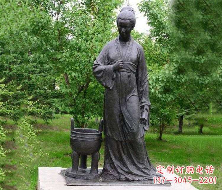 李清照雕塑 - 古代/名人/李清照/铜雕 李清照雕塑 - 古代/名人/李清照/铜雕