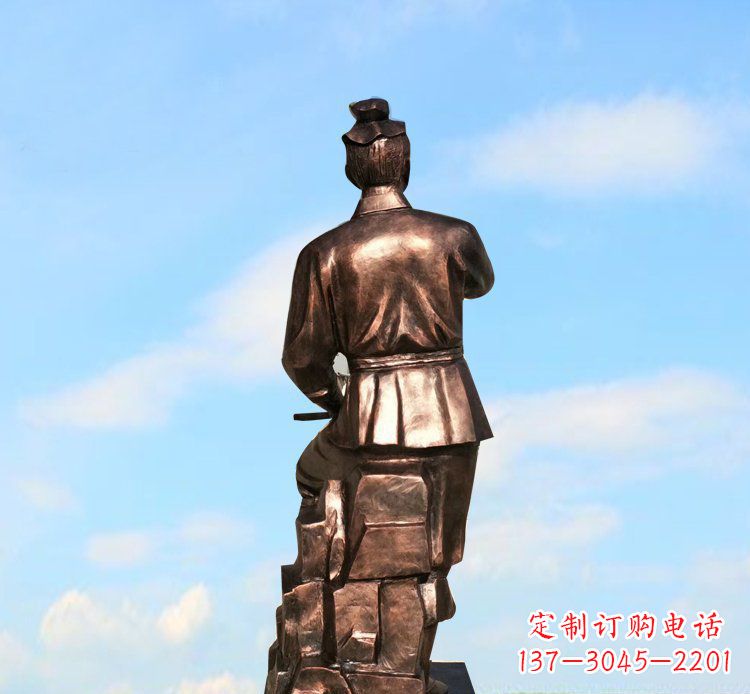 古代名人鲁班铜雕 (2)