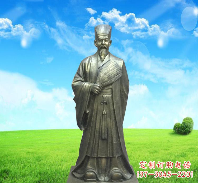 诸葛亮雕塑 - 古代/名人/诸葛亮/铜雕