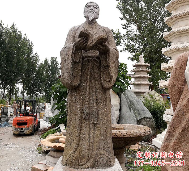中领雕塑--李时珍石雕定制 中领雕塑--李时珍石雕定制