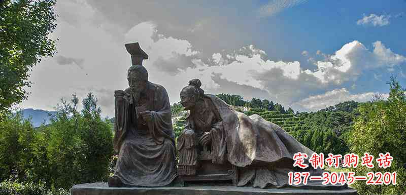 古代亲尝汤药二十四孝人物铜雕