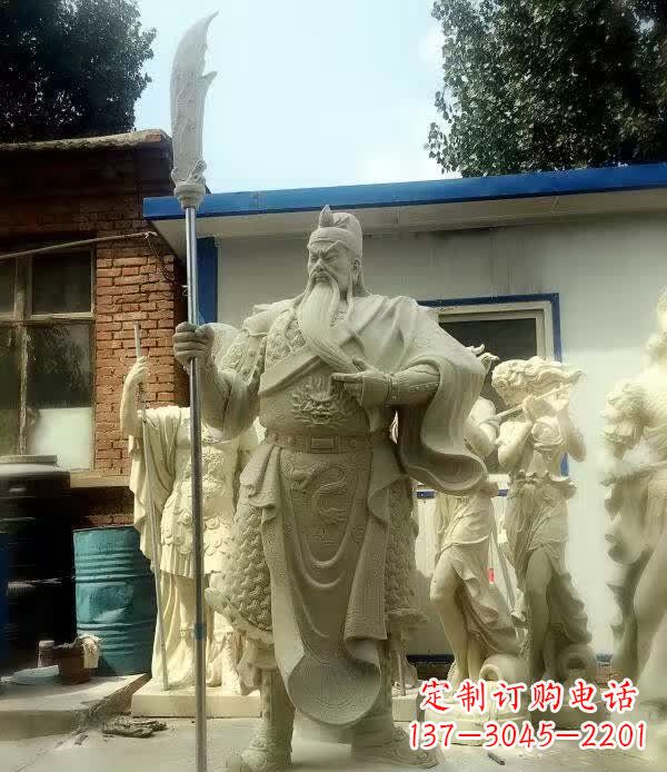 古代关公石雕