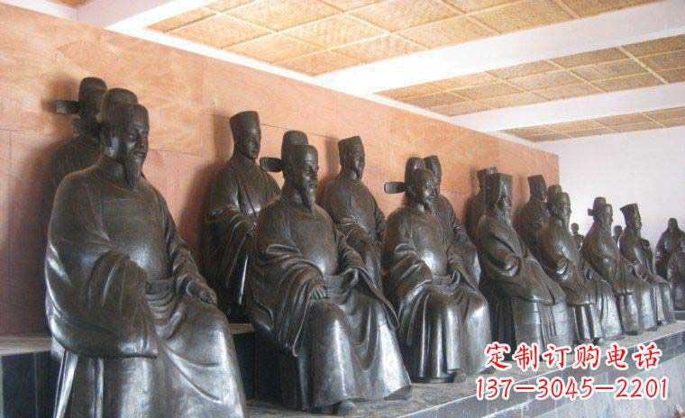 古代官员人物铜雕