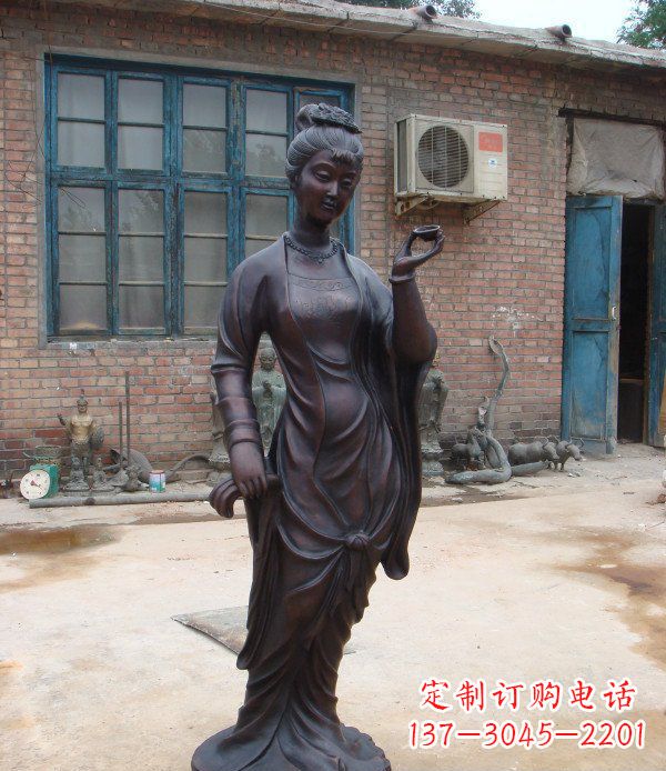 古代美女公园人物铜雕