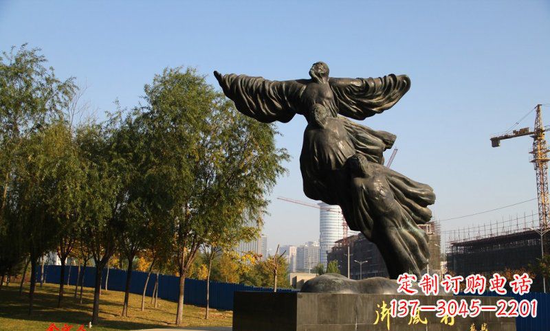古代名人苏轼铜雕
