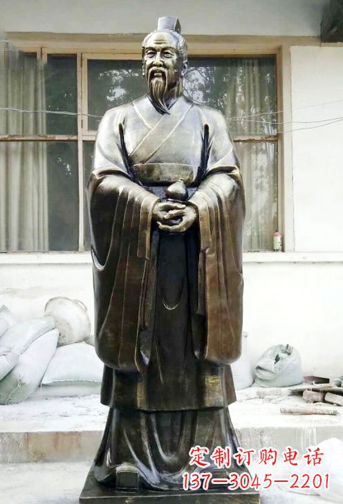 古代名医扁鹊铜像