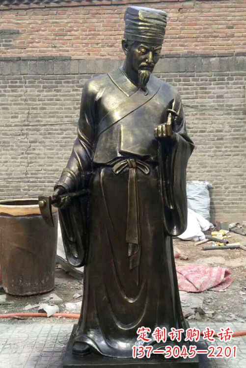 古代名医李时珍铜雕像