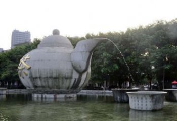 精致雕塑茶壶石雕