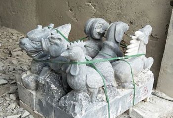 大理石12生肖石雕