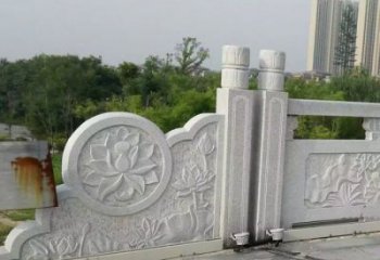 汉白玉石雕栏板