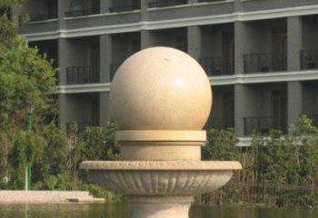 小型风水球喷泉石雕给公园注入活力的美妙雕塑景观