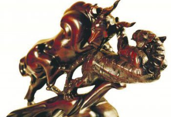 风格独特的铜制老虎雕塑
