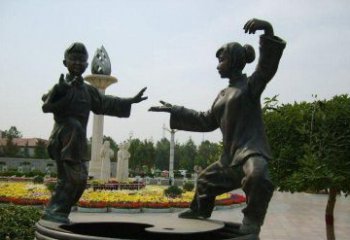 艺术精灵传统太极拳铜雕