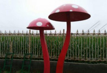 精致蘑菇不锈钢雕塑