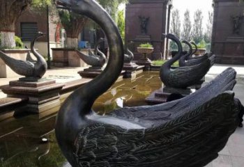 精致天鹅铜雕
