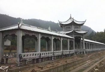 中领雕塑定制精美的公园石雕亭子长廊