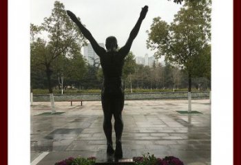 中领雕塑运动员静态铜雕