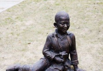 儿童景观铜雕