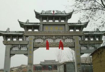 海拔之巅，石雕牌坊——中领雕塑