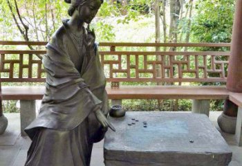 艺术精灵西施下棋情景雕塑
