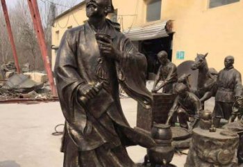 “精美仿古铜雕——杜康雕塑”
