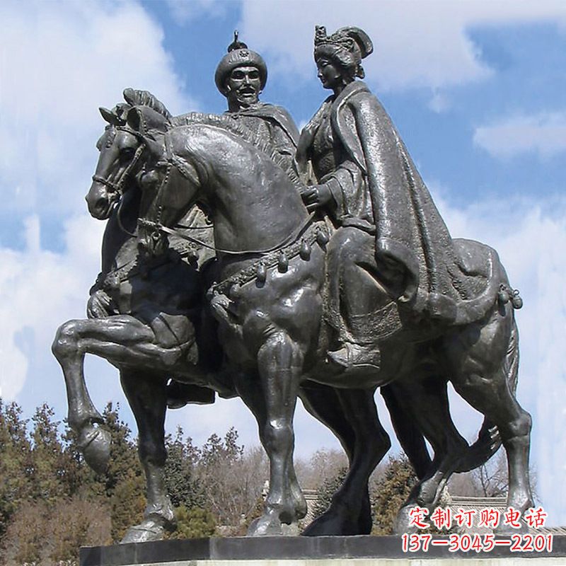 王昭君雕塑 - 古代/人物/单于/王昭君/骑马 王昭君雕塑 - 古代/人物/单于/王昭君/骑马