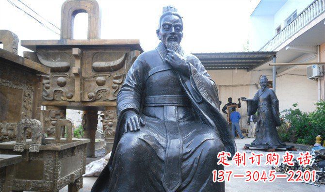 古代人物广场铜雕 (2)