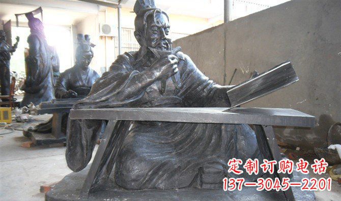 古代人物广场铜雕 (3)
