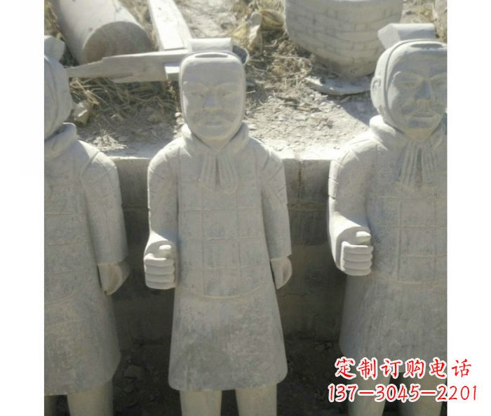 古代人物秦兵马俑石雕