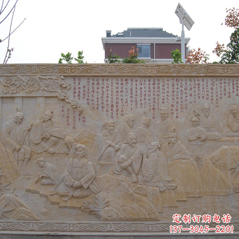 古代人物石刻浮雕壁画