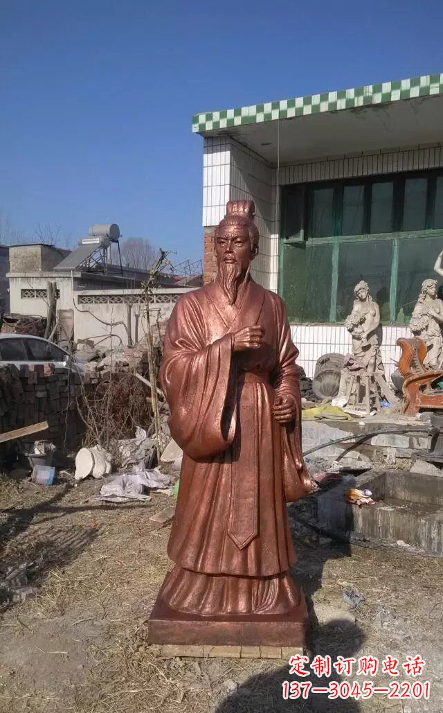 古代人物铜雕 (3)