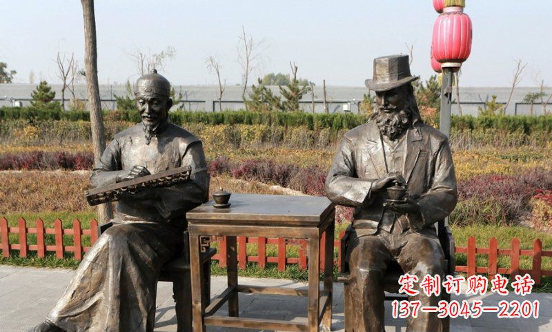 古代人物与西方人物铜雕