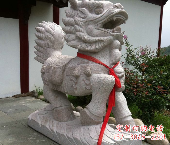 古代神兽麒麟石雕 (2)