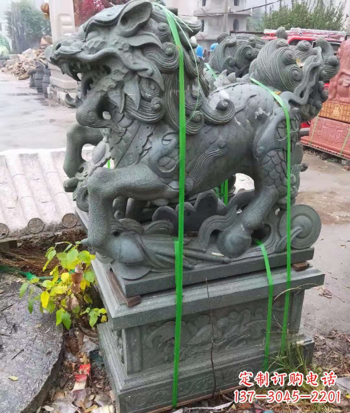 古代神兽麒麟石雕 (4)
