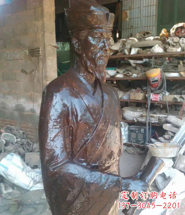 古代诗人公园人物铜雕