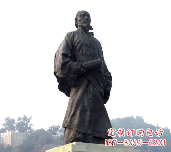 古代著名史学家司马迁塑像