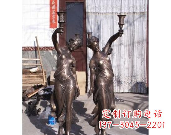 古罗马王宫使女西方人物铜雕