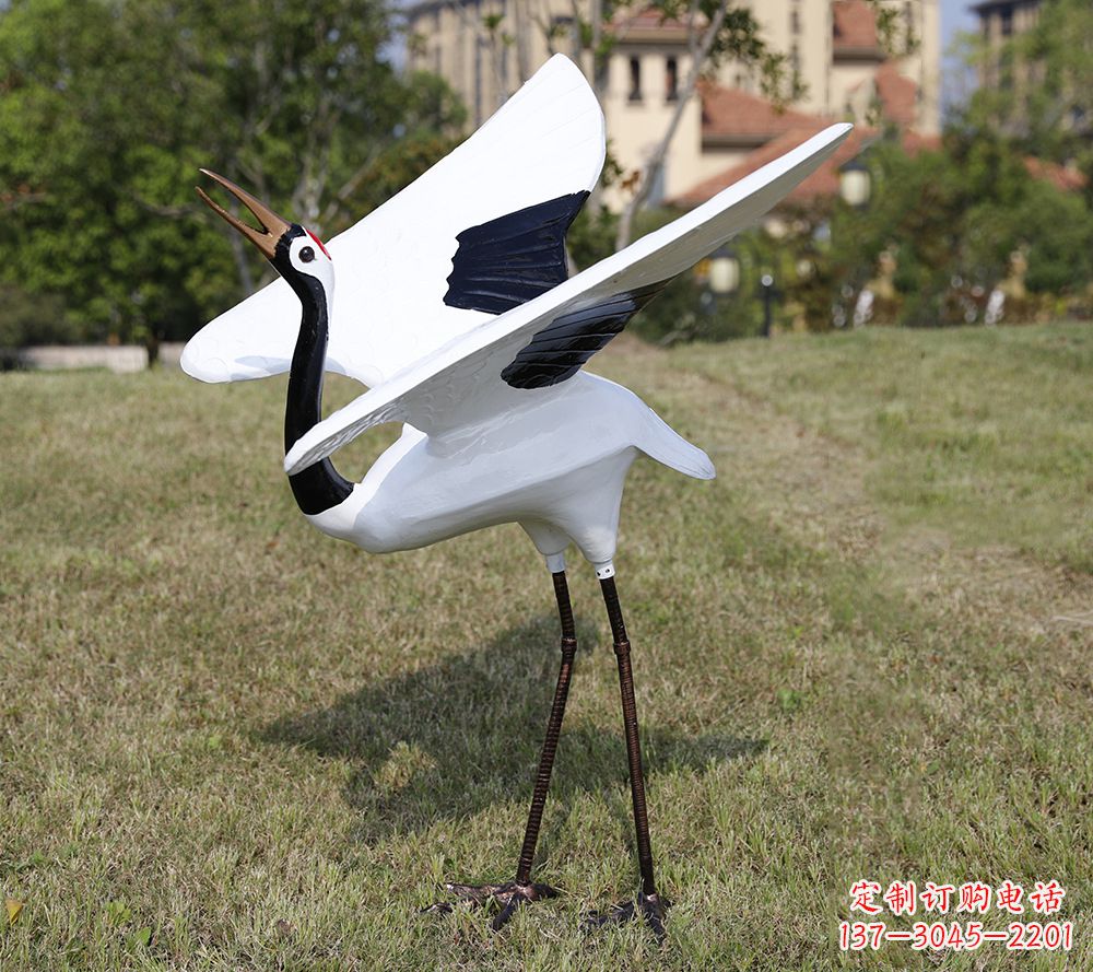 古人仙鹤雕塑