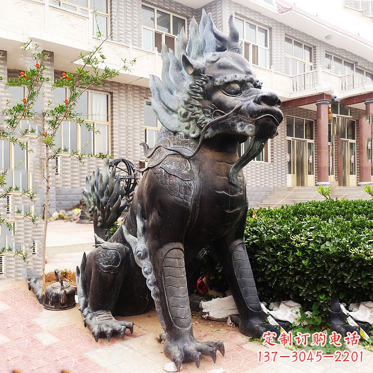 古铜色镇宅铜麒麟