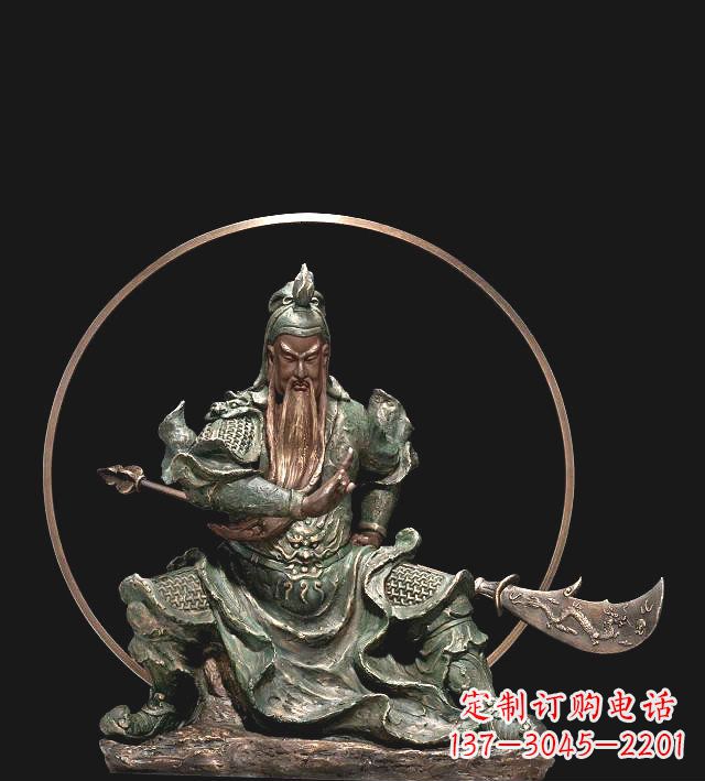 关帝古代人物铜雕