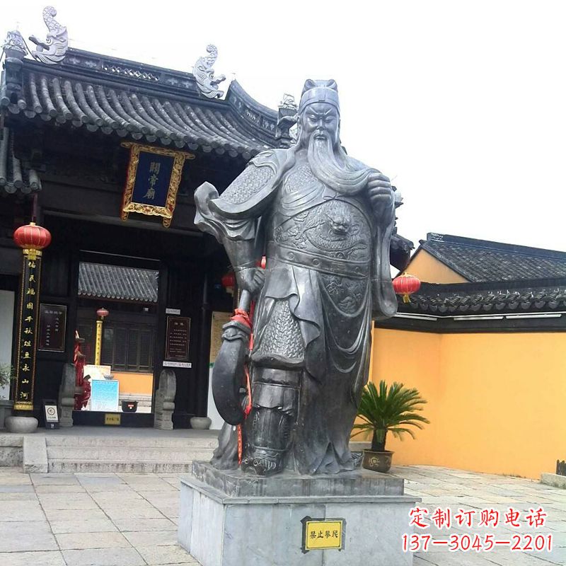 关帝庙关公神像-寺庙景点历史文化名人铜雕