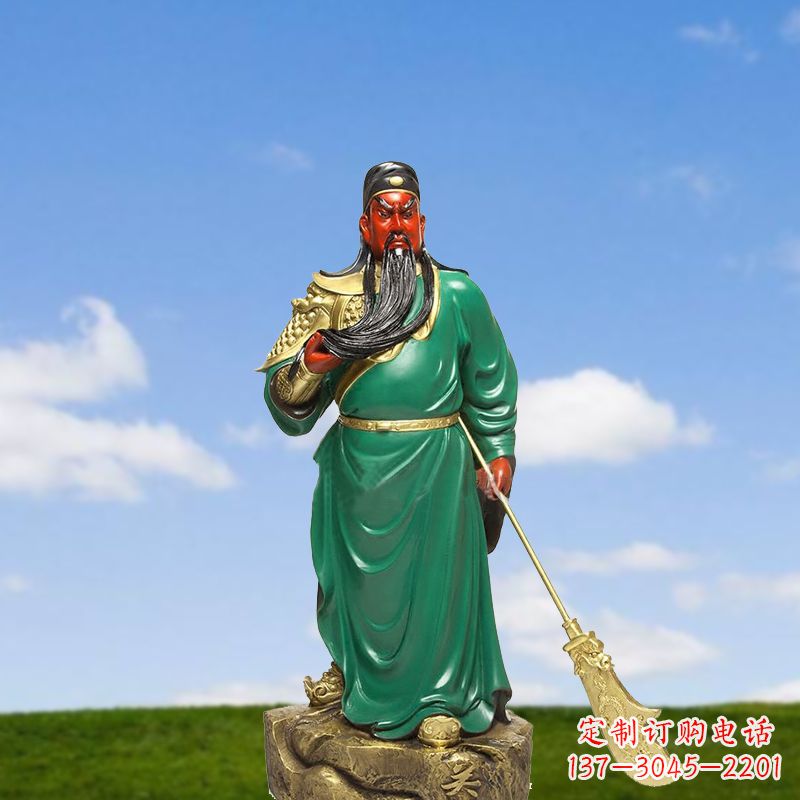 关公彩绘雕塑