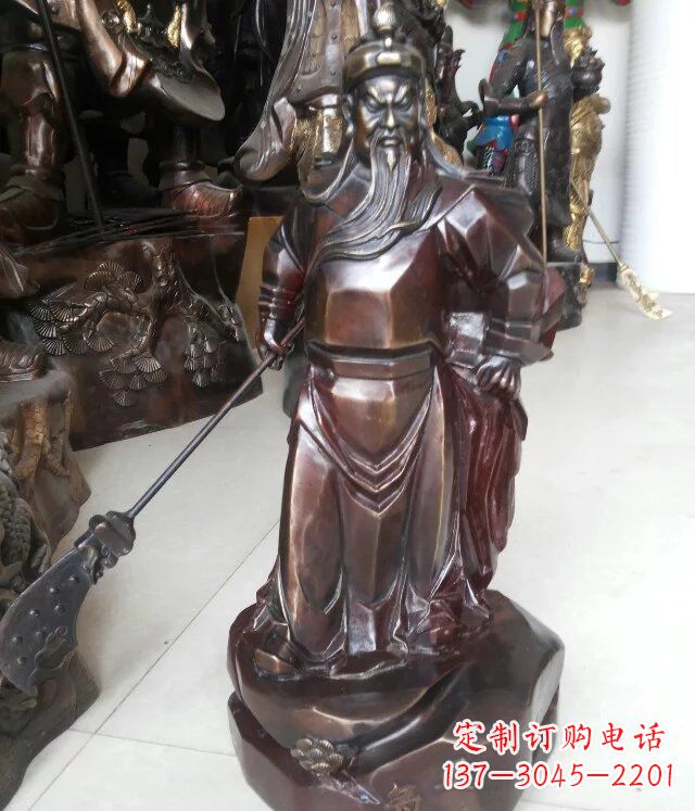 关公古代人物铜雕 (3)