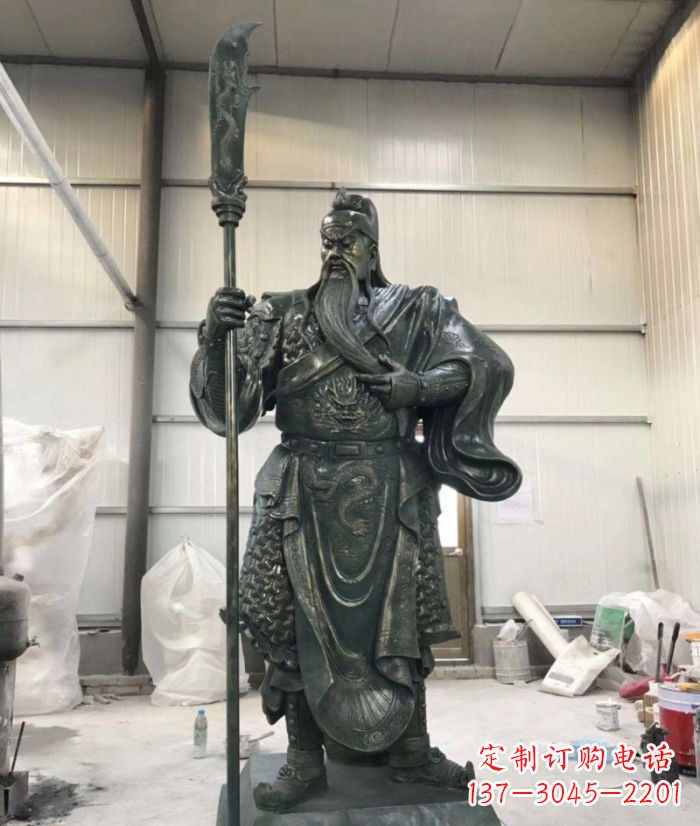 关公人物铜雕 (2)