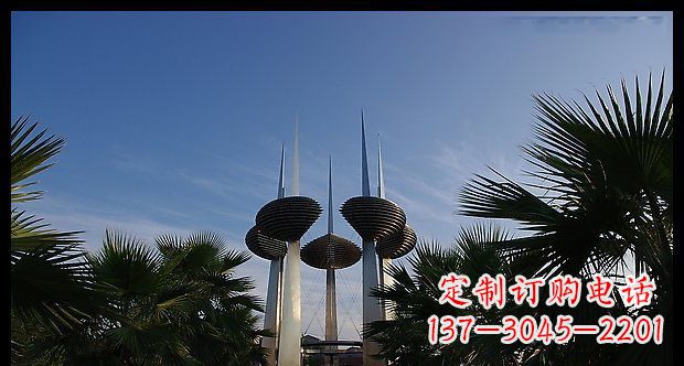 广场不锈钢避雷针抽象雕塑11