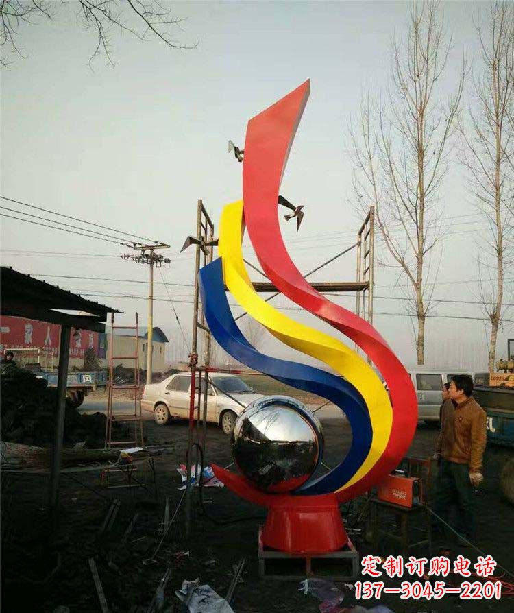 凤凰雕塑 - 广场/不锈钢/彩色/抽象/凤凰 凤凰雕塑 - 广场/不锈钢/彩色/抽象/凤凰