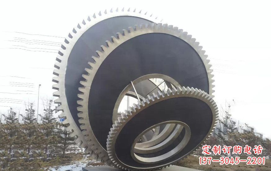大型不锈钢齿轮雕塑