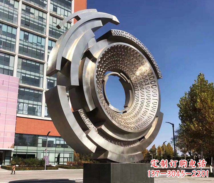 不锈钢工业齿轮雕塑