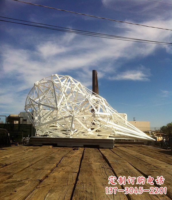 广场不锈钢抽象冰淇淋雕塑
